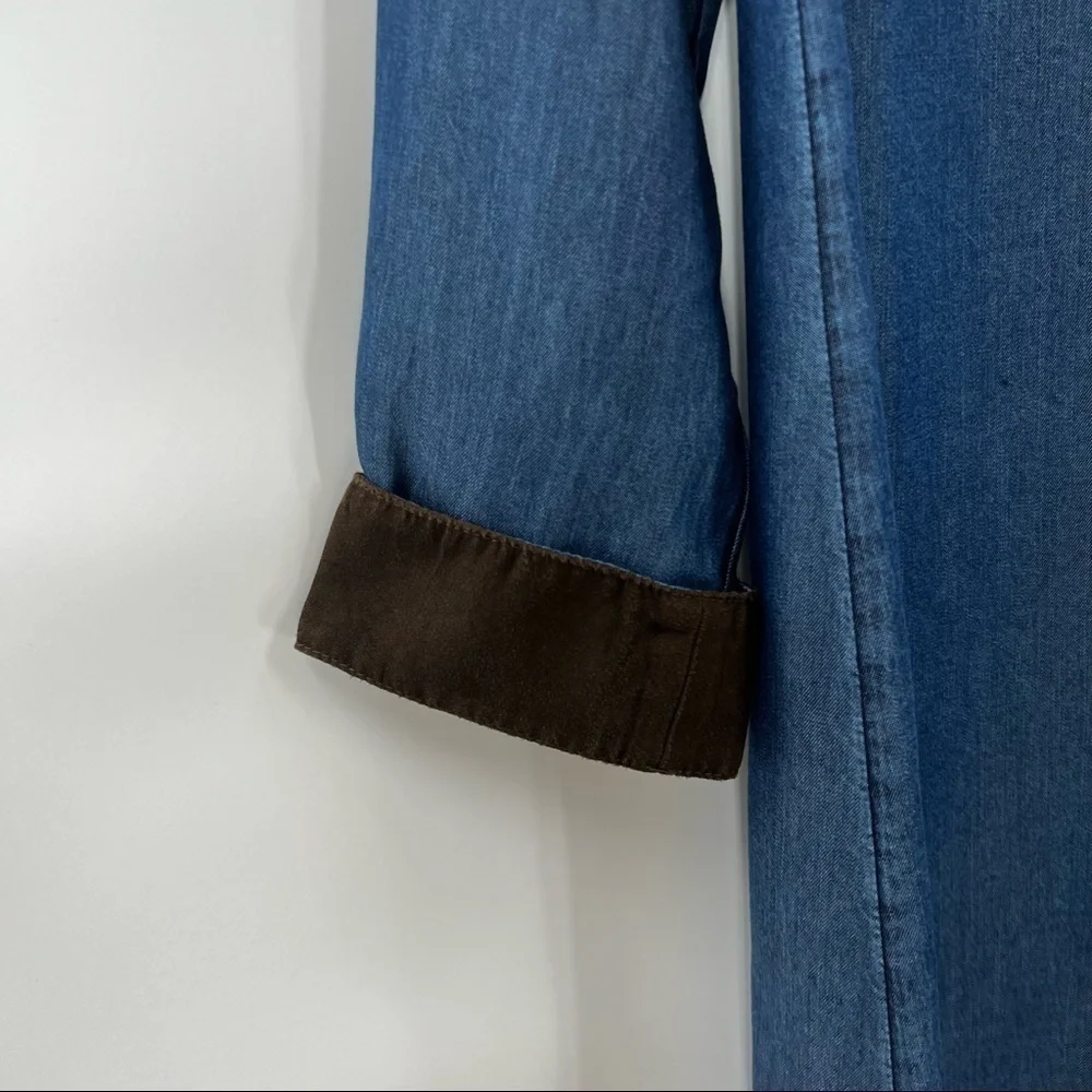 Icons Soft Surroundings Urbina dress denim blue S (6-8)
